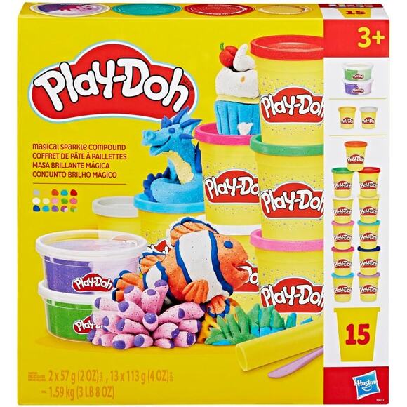 Play-Doh Other - Play-Doh Magical Sparkle Pack, 15 Non-Toxic Sparkle, Super Shimmer, and Metallic
